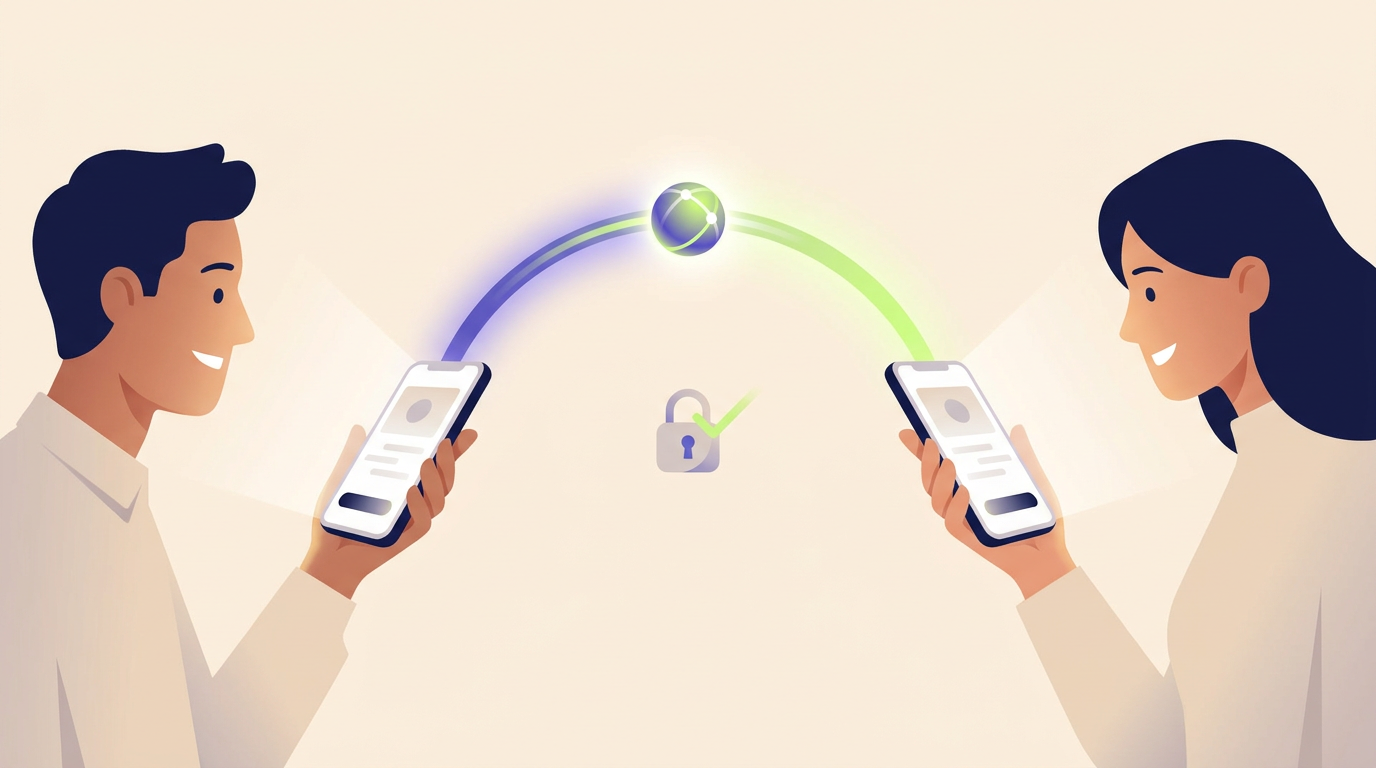 P2P transfer between two people using a digital payment application